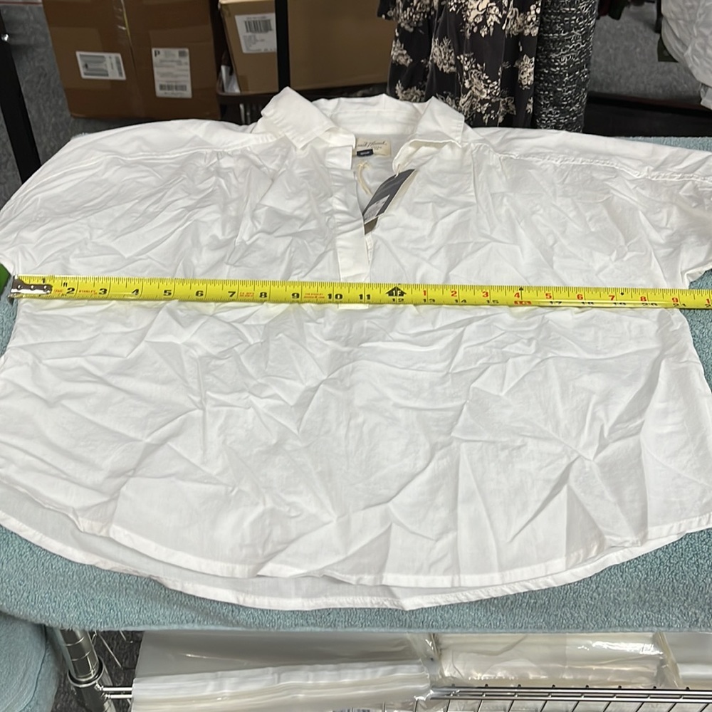 Universal thread women’s collared crop top shirt. 1585 - Picture 7 of 10